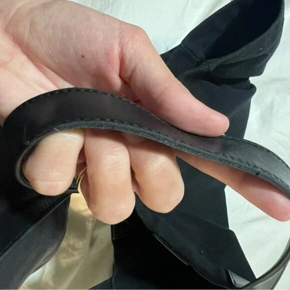 Anine Bing canvas RIO tote large black with leather handles - Picture 6 of 7